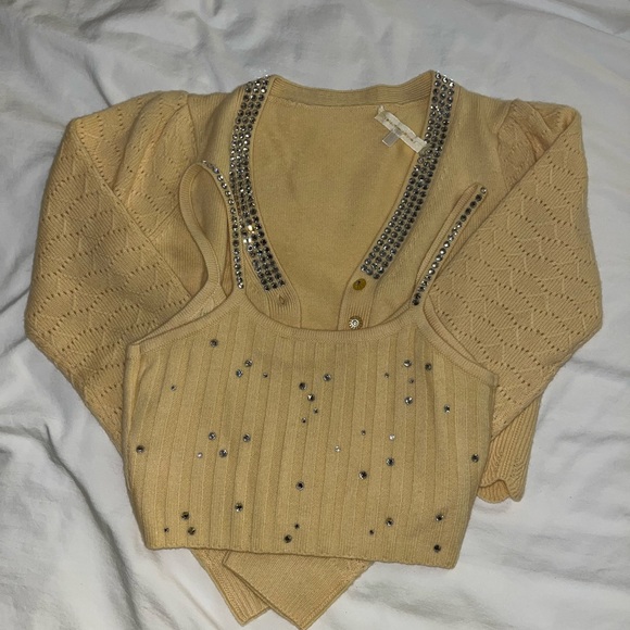 LoveShackFancy Brynner Cardigan Set - Picture 6 of 7